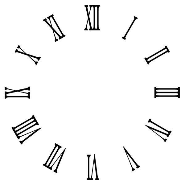 Čísla na hodiny 30 mm - černé