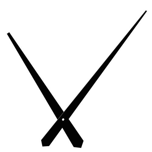 Hodinové ručky 205-153 černé