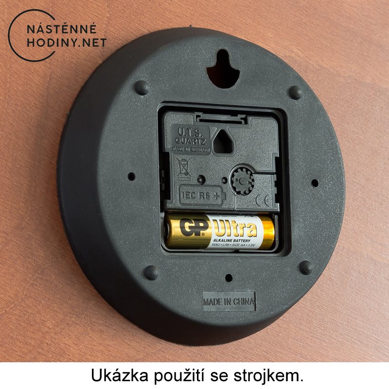 Kryt hodinového strojku quartz kulatý (černý)