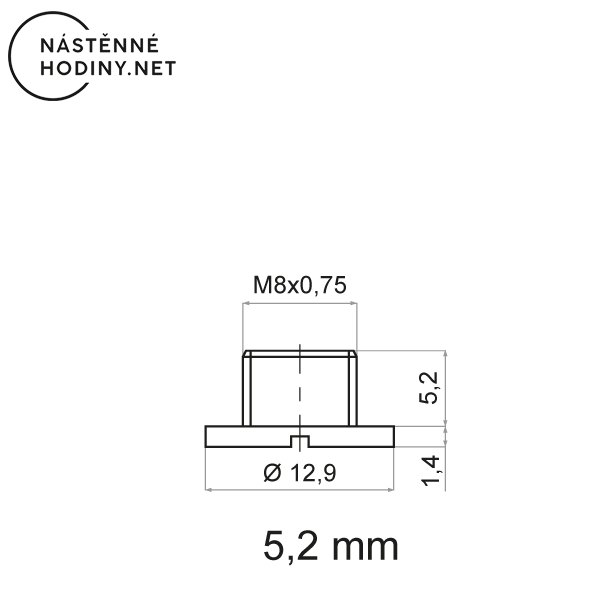 Šroub strojku 5 mm (černý)