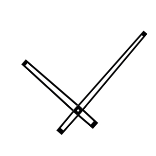 Hodinové ručky 169-119 černé
