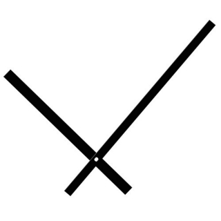 Hodinové ručky 151-105 černé