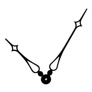Hodinové ručky 157-111 černé