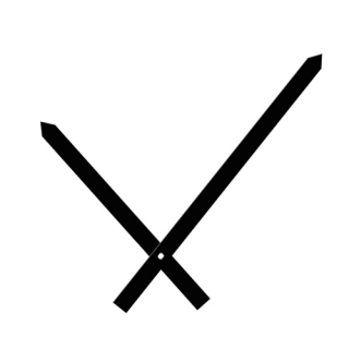 Hodinové ručky 150-105 černé